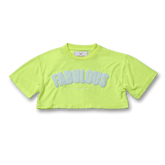 028 | Roll Sleeve Cropped T-shirt